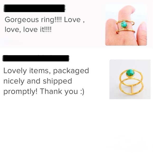 🍒3/$30 New Vintage Turquoise Ring - Picture 6 of 6